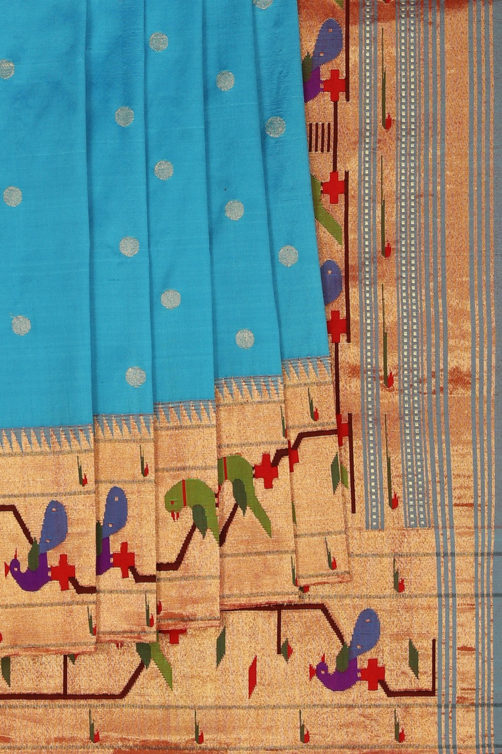 Image of Paithani Silk Blue Saree